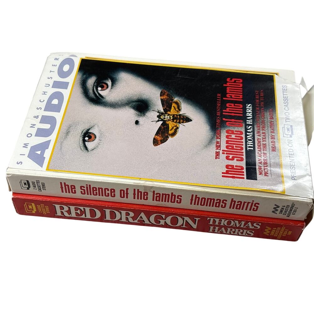 Silence of the Lambs & Red Dragon Thomas Harris 4 Cassette Chris Sarandon 1989